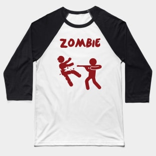 Zombie Gun Baseball T-Shirt